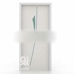 White Door Curved Pattern 3d model