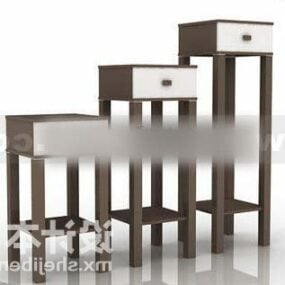 مقعد خزانة بأحجام مختلفة نموذج ثلاثي الأبعاد