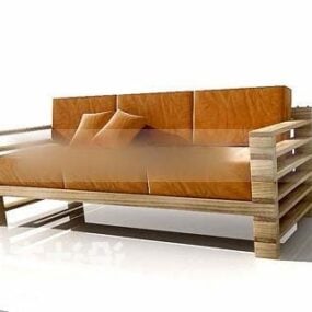 Marco de paleta de sofá de madera modelo 3d