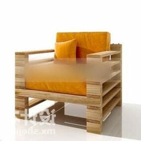 Modelo 3d de móveis de paletes de poltrona de sofá