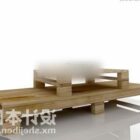 Sohvapöydän 3d-malli on ed.