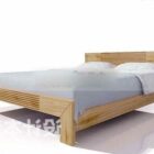 Double bed 3d model .