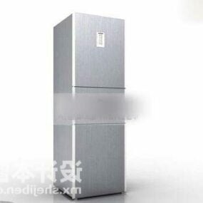 Grey Refrigerator Two Doors 3d model