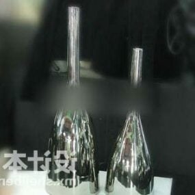 Peralatan Makan Pot Vas Perak Dekorasi model 3d