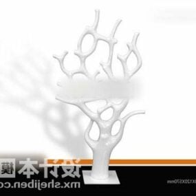 أدوات المائدة البيضاء الجافة لتزيين شجرة نموذج ثلاثي الأبعاد