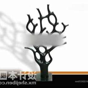 Επιτραπέζιο σκεύος Μαύρο Ξηρό Δέντρο Διακοσμητικό 3d μοντέλο
