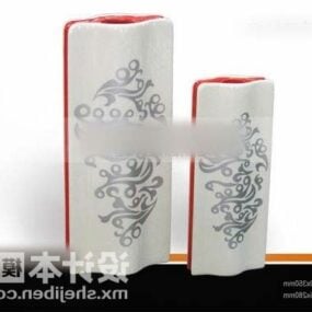 Mô hình 3d trang trí bình gốm hiện đại Trung Quốc