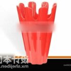 Red Plastic Vase Pot Decorating