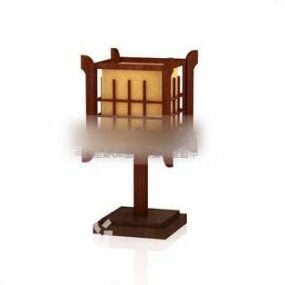 Table Lamp Japanese Style 3d model