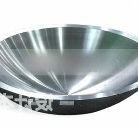 3d модель столового посуду зі сталевою мискою
