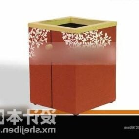Red Square Pot Tableware 3d model