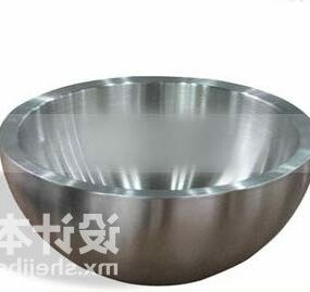 Rostfritt stål Medium Bowl 3d-modell