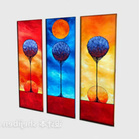 Colorful Wall Painting 3d model
