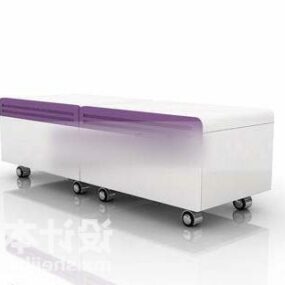 电视柜紫白色3d模型