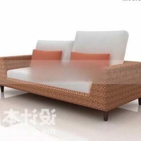 Бамбуковий диван Сучасний 3d модель