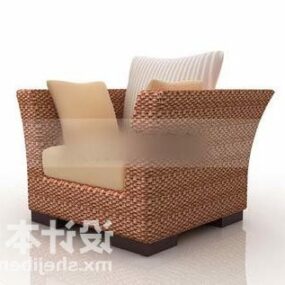3d модель красивого бамбукового крісла