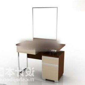 Dresser With Rectangular Mirror 3d model