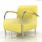 Одиночное кресло желтого цвета