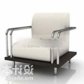 Yksinkertainen ruokapöydän nojatuoli puurunkoinen 3d-malli