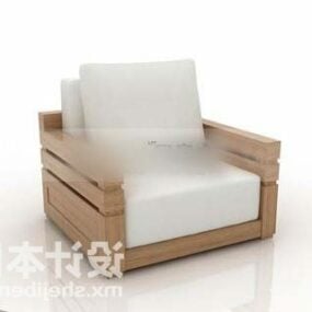 Modelo 3d de estofamento de poltrona de sofá de madeira