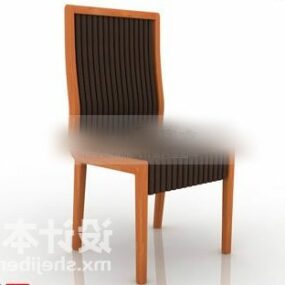 3д модель обеденного стула с деревянным каркасом