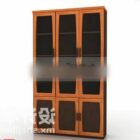 Wine Cabinet Wooden Frame Three Doors