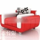 Single sofa 3d model .
