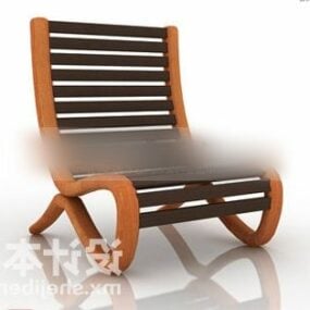 Chair Recliner Curved Back 3d model