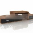 Απλό ξύλινο ντουλάπι τηλεόρασης