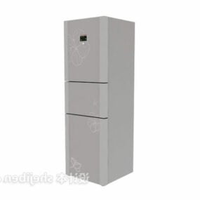 Tre dörrars kylskåp 3d-modell