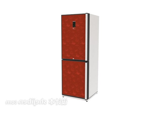 Red Refrigerator Two Doors