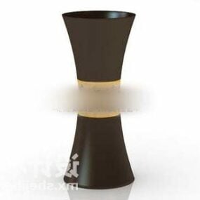 Brown Ceramic Vase Decorative 3d model