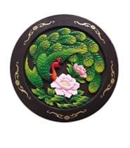 Artwork Decorative Dish With Peacock Texture 3d model