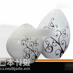 Vase Decorative Egg Shaped 3d model