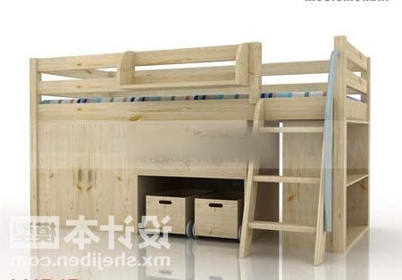 מיטת קומותיים מעץ לילדים