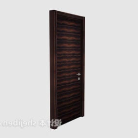 लकड़ी का दरवाजा भूरा रंग 3डी मॉडल