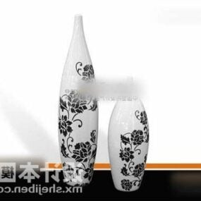 Modern Floral Vase 3d model