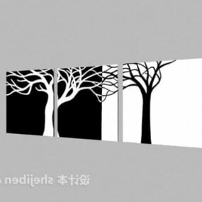 Silhouette Tree Painting 3d model