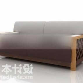 Tvåsits soffa träram 3d-modell