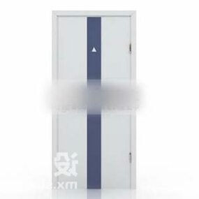 Pintu Dengan Model 3d Garis Biru Menegak