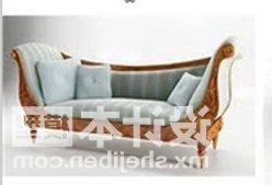 Double Sofa Antique Daybed Style 3d model