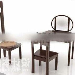 Τραπέζι κομοδίνας με οβάλ καθρέφτη 3d μοντέλο