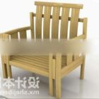 Armchair Wooden Louvers Style