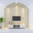 Tv Wall White Marble Material