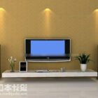 Стена под телевизор в минималистском стиле