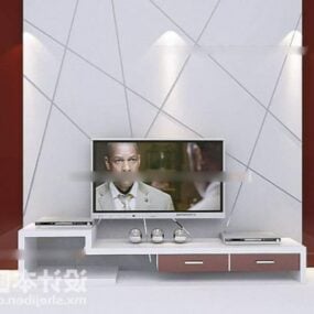 Stilisert enkel TV-vegg 3d-modell