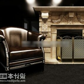 Δερμάτινη πολυθρόνα Classic Furniture 3d μοντέλο