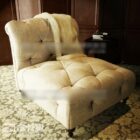 Sofa-Stuhl-Liegestuhl aus weißem Leder