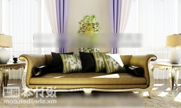 Elegante divano con combinazione di cuscini