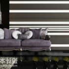 Роскошный диван фиолетового цвета